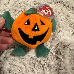 TY  beanie babies pumpkin plush-Tricky